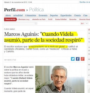 El diario derechista Perfil levantó la nota del también pro-dictadura La Nación.