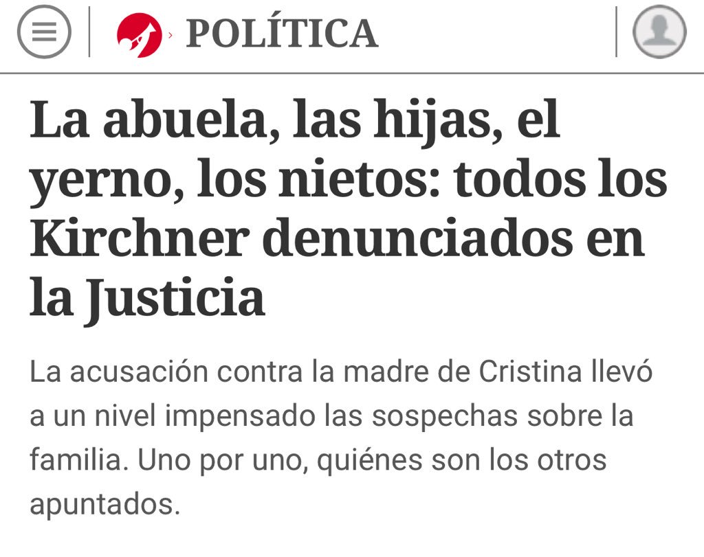 El diario oficialista Clarín apoya la venganza y persecución contra la líder peronista.