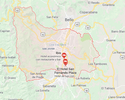 Mapa Medellín 