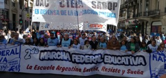 TRABAJADORES – Régimen | Multitudinaria Marcha Federal Educativa llegó a la Ciudad de Buenos Aires.
