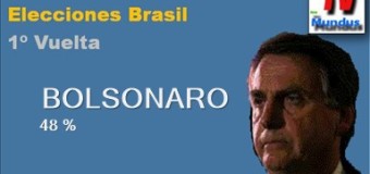 REGIÓN – Brasil | El nazi Bolsonaro casi gana en primera vuelta la Presidencia de Brasil.