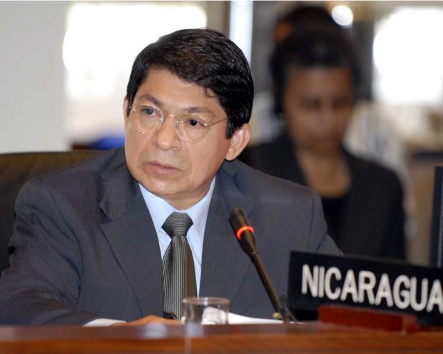 Denis Moncada, canciller de Nicaragua.