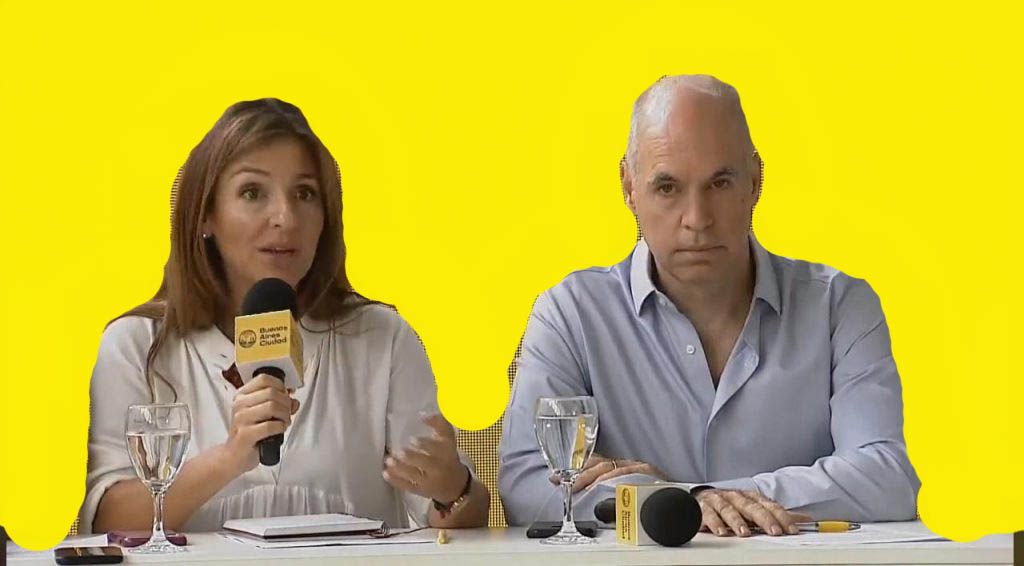 La Ministra ultraderechista porteña Soledad Acuña y Horacio Rodríguez Larreta.