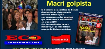 Salió el Nº 102 de ECO INFORMATIVO. Macri apoyó el golpe en Bolivia.