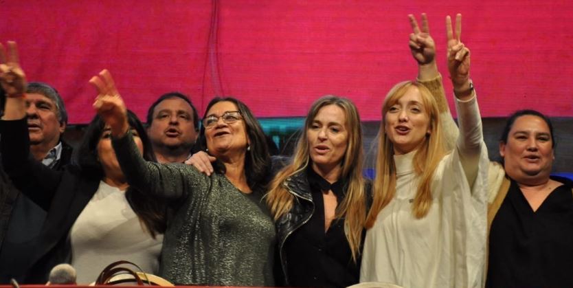 José Mayans, Lucía Corpacci, Juliana Di Tullio y Anabel Fernández Sagasti.