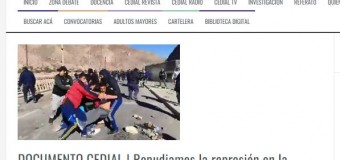 POLÍTICA – Jujuy | El CEDIAL repudió los hechos represivos en Jujuy.