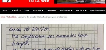POLICIALES | El Sureño devela una historia oculta en el suicidio del Senador Rodríguez.