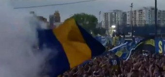 DEPORTES – Fútbol | Multitudinaria marcha en favor de Riquelme contra los intentos de Macri de privatizar Boca Juniors.