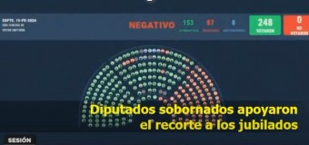 FASCISMO – Plutocracia | El régimen de Milei impuso en Diputados el veto en contra de los Jubilados.