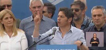 TV DIRECTO – PERONISMO |  Kicillof encabeza acto en Berisso.